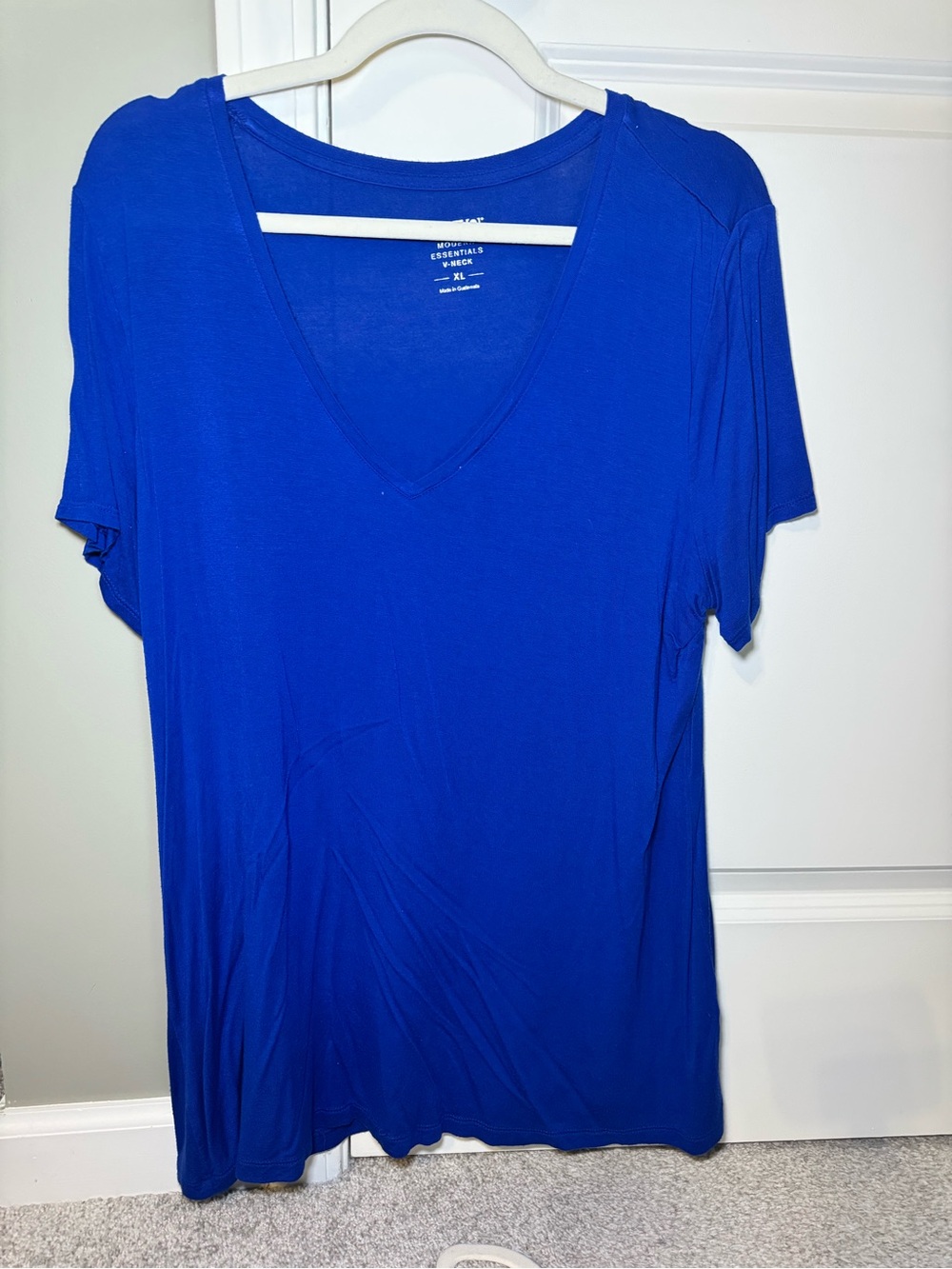 APT.9 Essentials Women’s V-Neck T-Shirt in Bright Blue